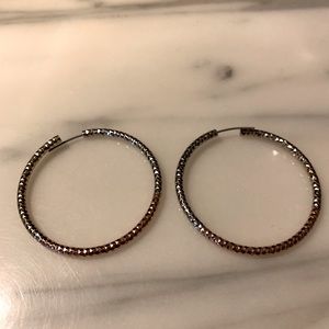 Metallic duo tone Hoop Earrings
